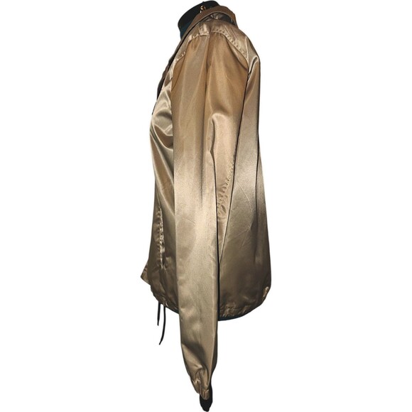 BP. Lightweight Jacket Men’s Medium Shiny Gold Skeleton Hand Windbreaker Button - Picture 4 of 7